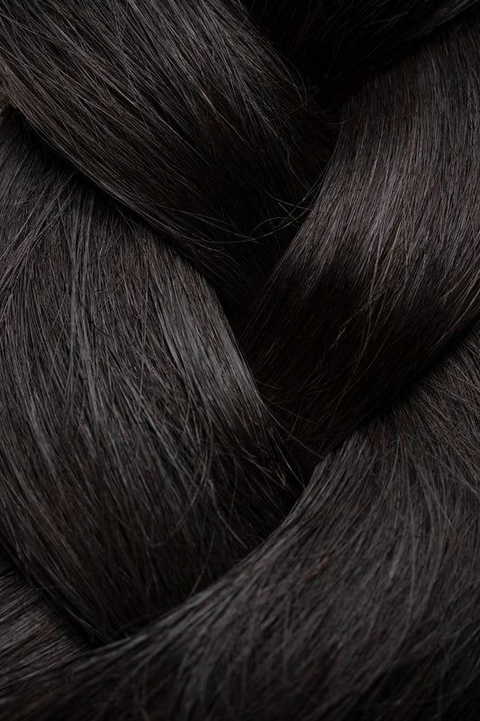 XXL Clip in Extensions Schwarzbraun