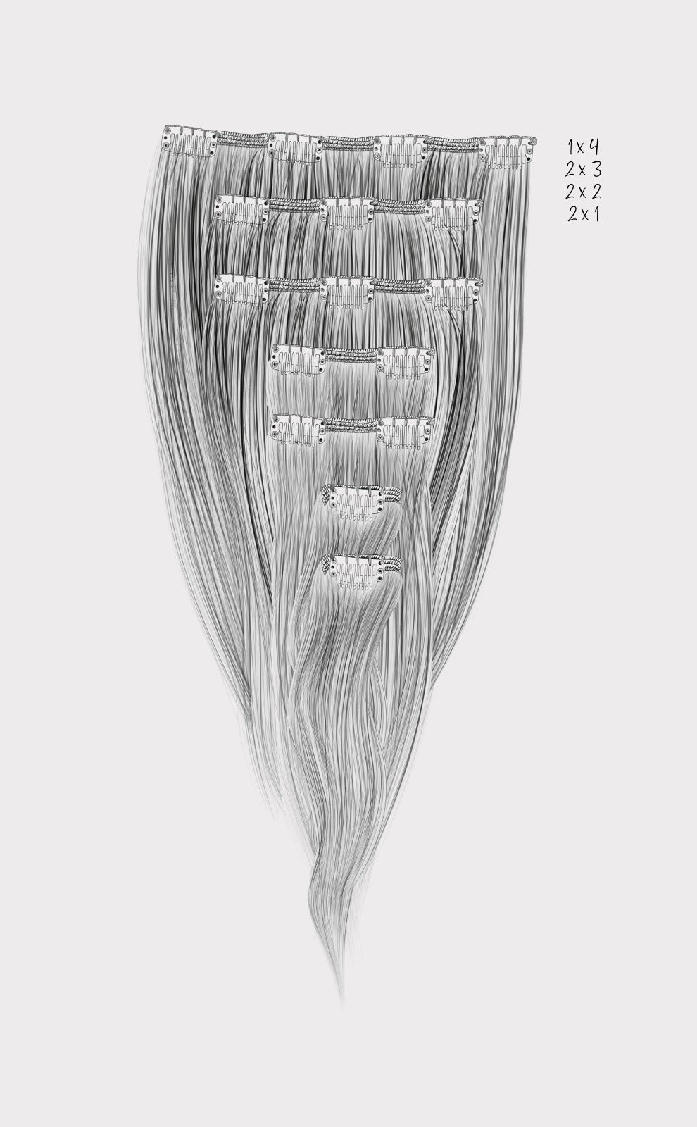 Basic Seamless Extensions Schwarzbraun