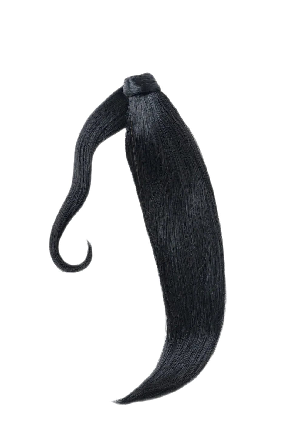 Premium Ponytail Rabenschwarz