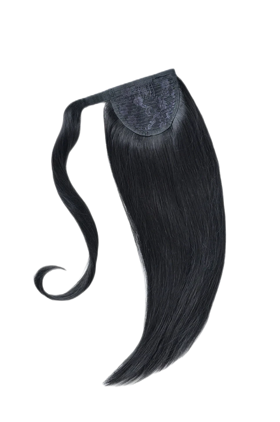Premium Ponytail Rabenschwarz
