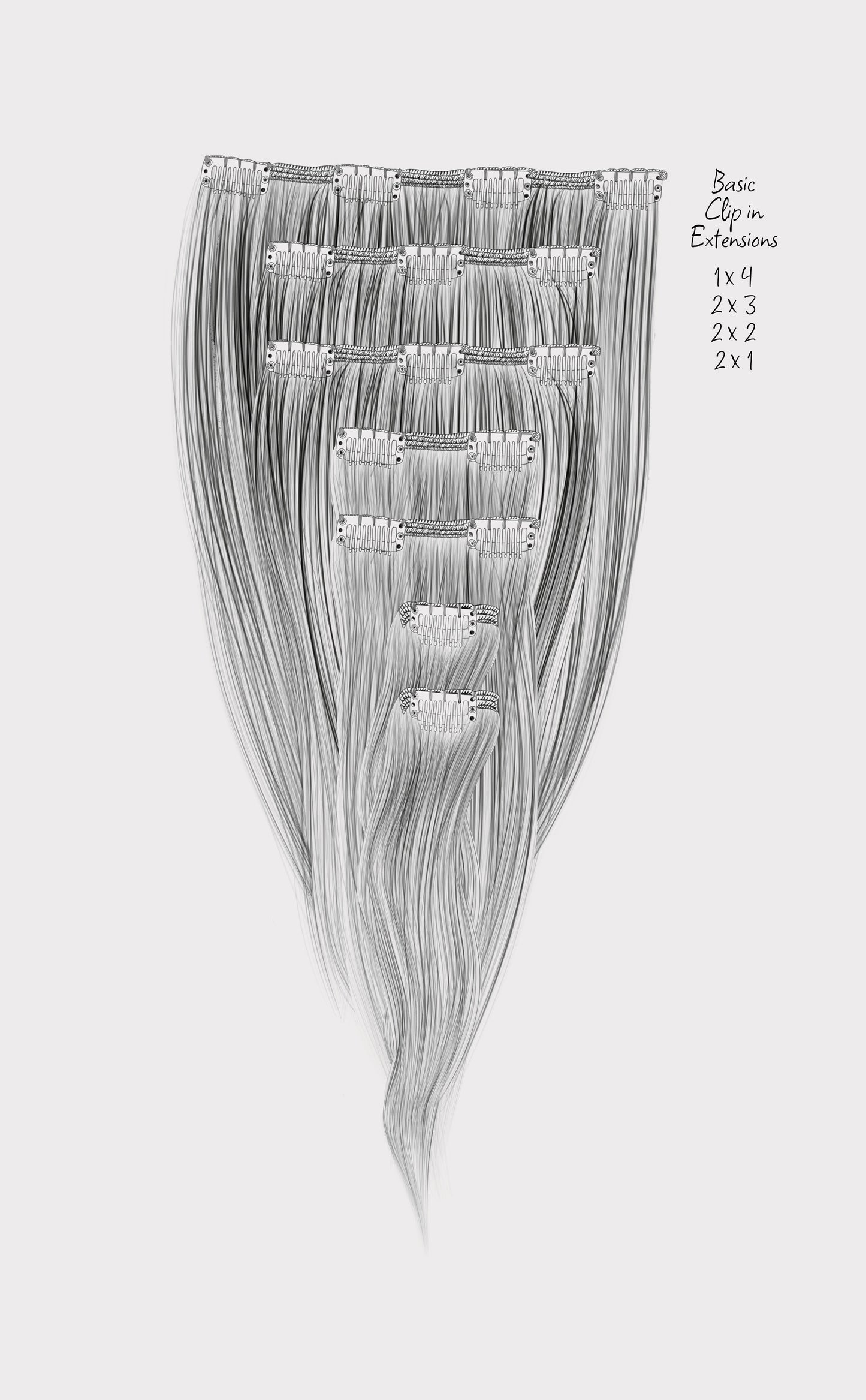 Basic Clip in Extensions Schokoladenbraun