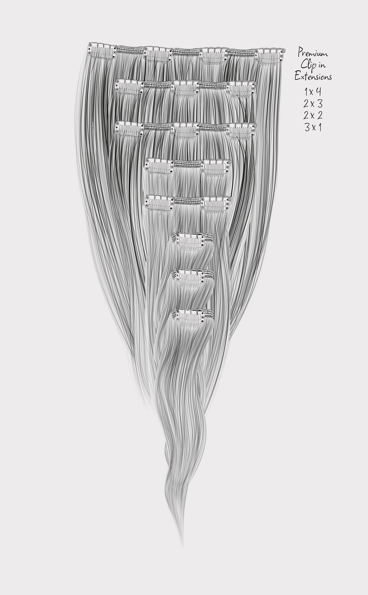 Premium Clip in Extensions Schokoladenbraun